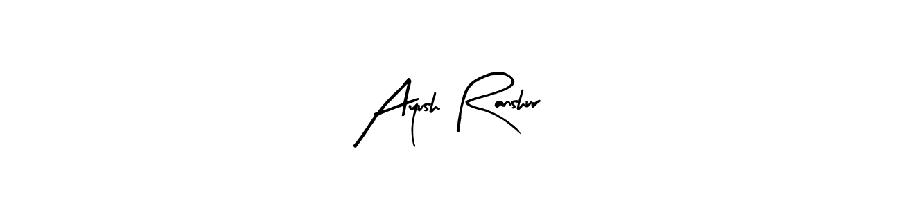 Similarly Arty Signature is the best handwritten signature design. Signature creator online .You can use it as an online autograph creator for name Ayush Ranshur. Ayush Ranshur signature style 8 images and pictures png