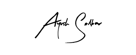 Designed for modern professionals: Ayush Solkar name signature crafted with Arty Signature script. Ready for digital PDF workflows. Ayush Solkar signature style 8 images and pictures png