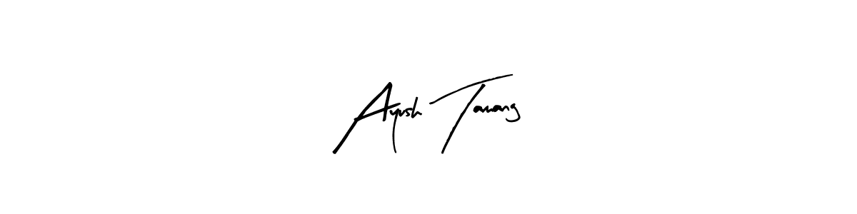 Ayush Tamang stylish signature style. Best Handwritten Sign (Arty Signature) for my name. Handwritten Signature Collection Ideas for my name Ayush Tamang. Ayush Tamang signature style 8 images and pictures png