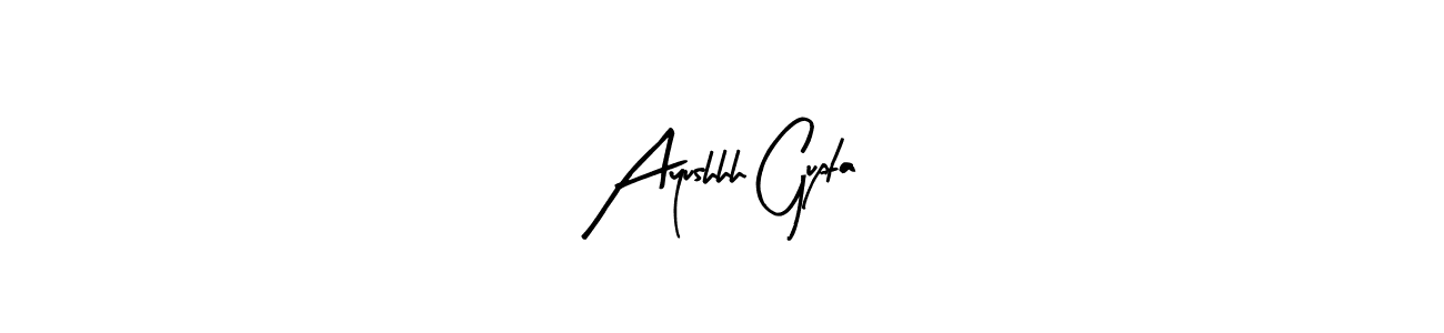 if you are searching for the best signature style for your name Ayushhh Gupta. so please give up your signature search. here we have designed multiple signature styles  using Arty Signature. Ayushhh Gupta signature style 8 images and pictures png