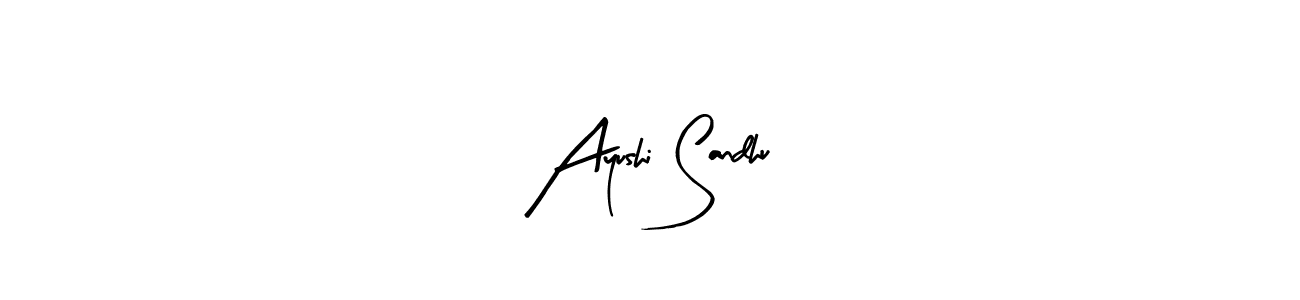 Create a beautiful signature design for name Ayushi Sandhu. With this signature (Arty Signature) fonts, you can make a handwritten signature for free. Ayushi Sandhu signature style 8 images and pictures png