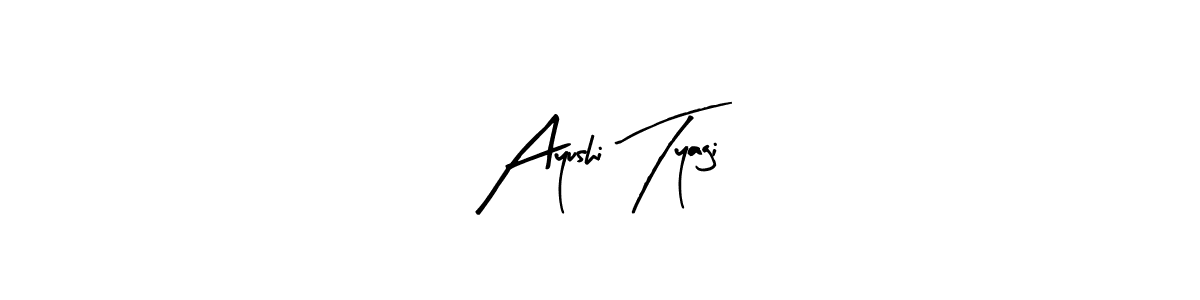 You can use this online signature creator to create a handwritten signature for the name Ayushi Tyagi. This is the best online autograph maker. Ayushi Tyagi signature style 8 images and pictures png