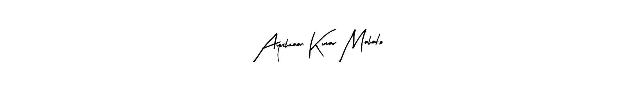 The best way (Arty Signature) to make a short signature is to pick only two or three words in your name. The name Ayushmaan Kumar Mahato include a total of six letters. For converting this name. Ayushmaan Kumar Mahato signature style 8 images and pictures png