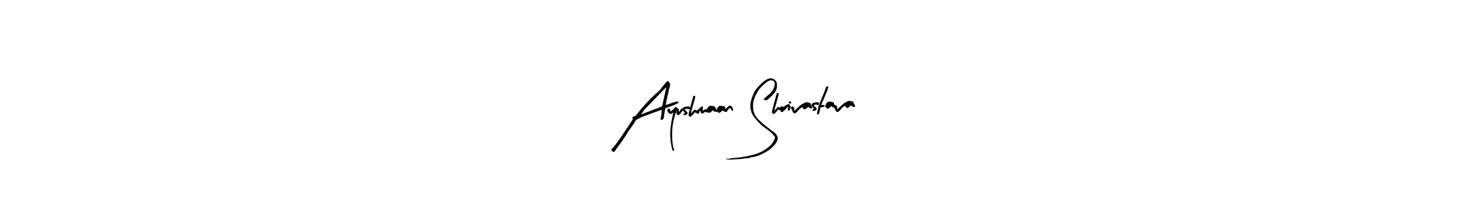 Arty Signature is a professional signature style that is perfect for those who want to add a touch of class to their signature. It is also a great choice for those who want to make their signature more unique. Get Ayushmaan Shrivastava name to fancy signature for free. Ayushmaan Shrivastava signature style 8 images and pictures png
