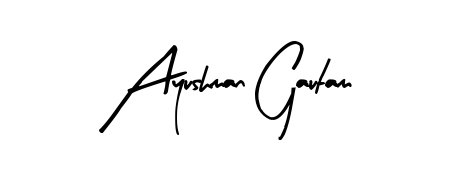 Make a beautiful signature design for name Ayushman Gautam. With this signature (Arty Signature) style, you can create a handwritten signature for free. Ayushman Gautam signature style 8 images and pictures png