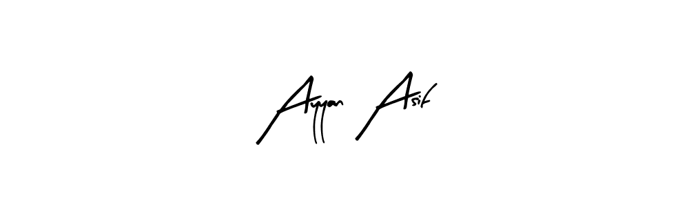 Use a signature maker to create a handwritten signature online. With this signature software, you can design (Arty Signature) your own signature for name Ayyan Asif. Ayyan Asif signature style 8 images and pictures png