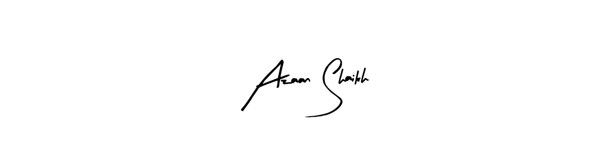 The best way (Arty Signature) to make a short signature is to pick only two or three words in your name. The name Azaan Shaikh include a total of six letters. For converting this name. Azaan Shaikh signature style 8 images and pictures png