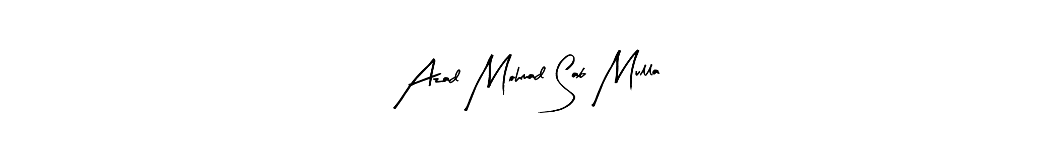 How to make Azad Mohmad Sab Mulla name signature. Use Arty Signature style for creating short signs online. This is the latest handwritten sign. Azad Mohmad Sab Mulla signature style 8 images and pictures png