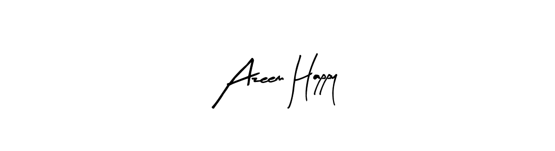Create a beautiful signature design for name Azeem Happy. With this signature (Arty Signature) fonts, you can make a handwritten signature for free. Azeem Happy signature style 8 images and pictures png