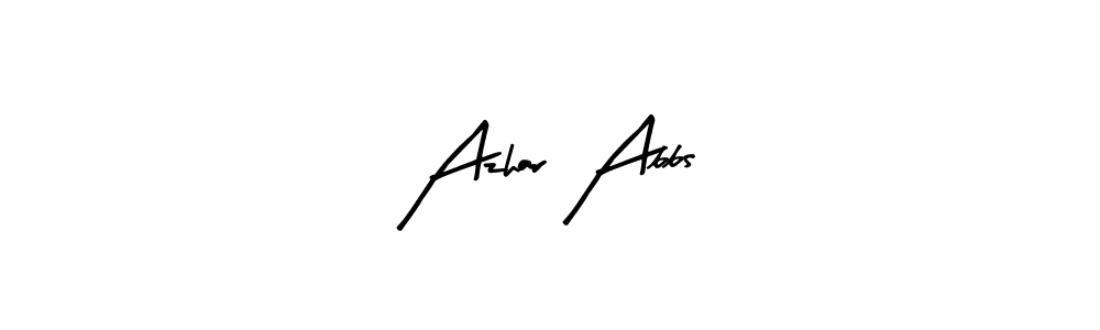 Make a beautiful signature design for name Azhar Abbs. With this signature (Arty Signature) style, you can create a handwritten signature for free. Azhar Abbs signature style 8 images and pictures png