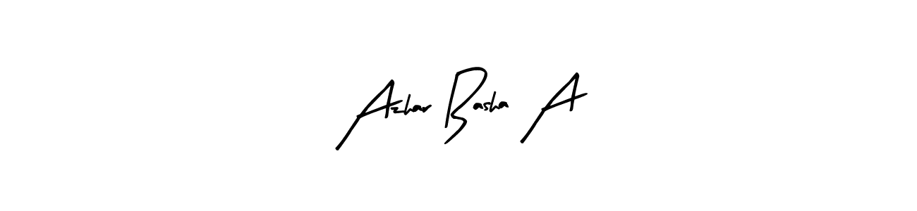 How to make Azhar Basha A signature? Arty Signature is a professional autograph style. Create handwritten signature for Azhar Basha A name. Azhar Basha A signature style 8 images and pictures png
