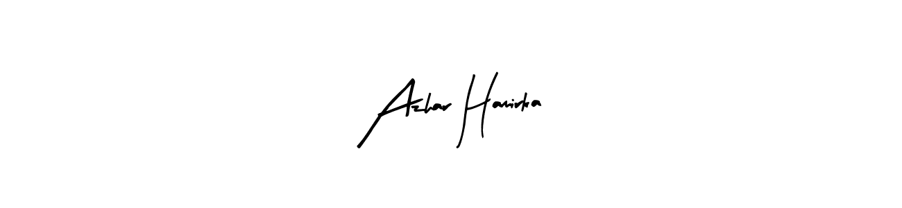 This is the best signature style for the Azhar Hamirka name. Also you like these signature font (Arty Signature). Mix name signature. Azhar Hamirka signature style 8 images and pictures png
