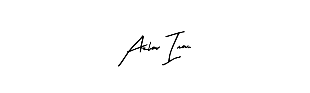 Similarly Arty Signature is the best handwritten signature design. Signature creator online .You can use it as an online autograph creator for name Azhar Imam. Azhar Imam signature style 8 images and pictures png