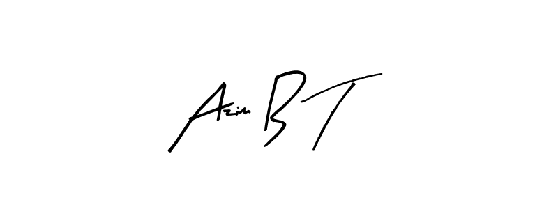 How to make Azim B T name signature. Use Arty Signature style for creating short signs online. This is the latest handwritten sign. Azim B T signature style 8 images and pictures png