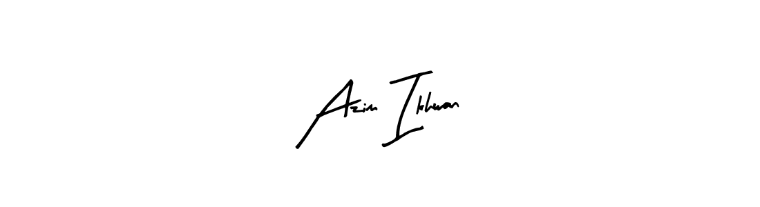 Make a beautiful signature design for name Azim Ikhwan. With this signature (Arty Signature) style, you can create a handwritten signature for free. Azim Ikhwan signature style 8 images and pictures png