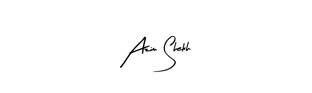 Arty Signature is a professional signature style that is perfect for those who want to add a touch of class to their signature. It is also a great choice for those who want to make their signature more unique. Get Azim Shekh name to fancy signature for free. Azim Shekh signature style 8 images and pictures png