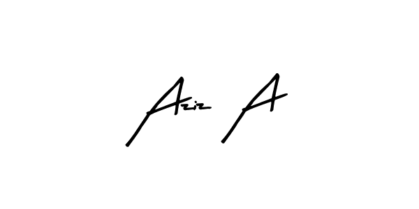 Once you've used our free online signature maker to create your best signature Arty Signature style, it's time to enjoy all of the benefits that Aziz A name signing documents. Aziz A signature style 8 images and pictures png