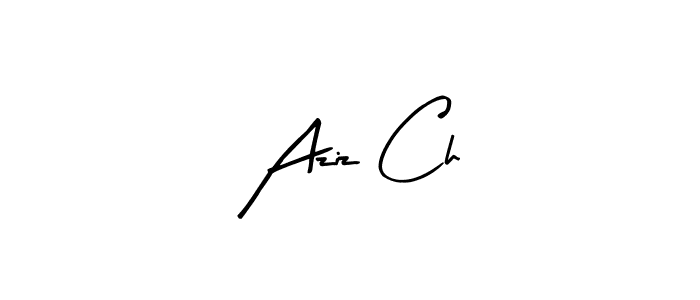 Similarly Arty Signature is the best handwritten signature design. Signature creator online .You can use it as an online autograph creator for name Aziz Ch. Aziz Ch signature style 8 images and pictures png