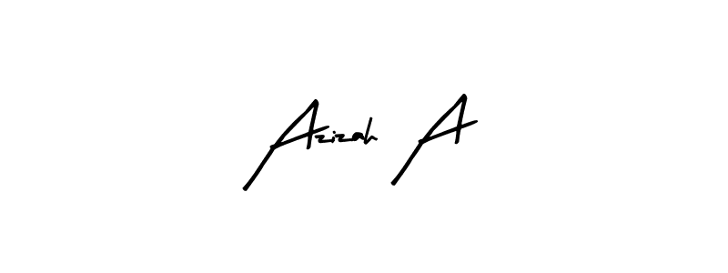 The best way (Arty Signature) to make a short signature is to pick only two or three words in your name. The name Azizah A include a total of six letters. For converting this name. Azizah A signature style 8 images and pictures png