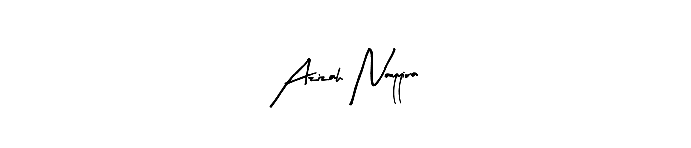 Use a signature maker to create a handwritten signature online. With this signature software, you can design (Arty Signature) your own signature for name Azizah Nayyira. Azizah Nayyira signature style 8 images and pictures png