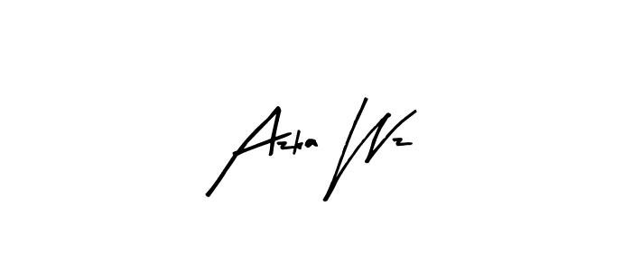 Create a beautiful signature design for name Azka Wz. With this signature (Arty Signature) fonts, you can make a handwritten signature for free. Azka Wz signature style 8 images and pictures png