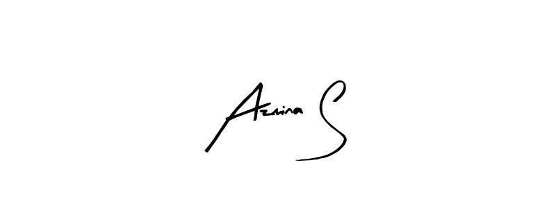 Similarly Arty Signature is the best handwritten signature design. Signature creator online .You can use it as an online autograph creator for name Azmina S. Azmina S signature style 8 images and pictures png