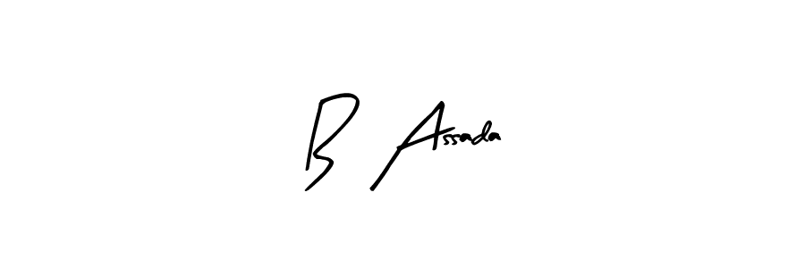 How to make B  Assada name signature. Use Arty Signature style for creating short signs online. This is the latest handwritten sign. B  Assada signature style 8 images and pictures png