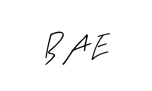 Similarly Arty Signature is the best handwritten signature design. Signature creator online .You can use it as an online autograph creator for name B A E. B A E signature style 8 images and pictures png