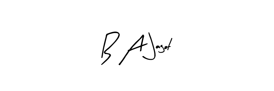 Similarly Arty Signature is the best handwritten signature design. Signature creator online .You can use it as an online autograph creator for name B A Jagot. B A Jagot signature style 8 images and pictures png