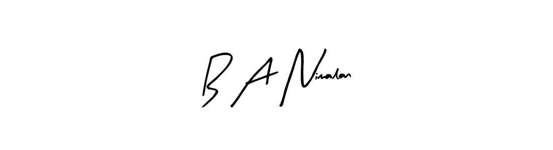 Best and Professional Signature Style for B A Nimalan. Arty Signature Best Signature Style Collection. B A Nimalan signature style 8 images and pictures png