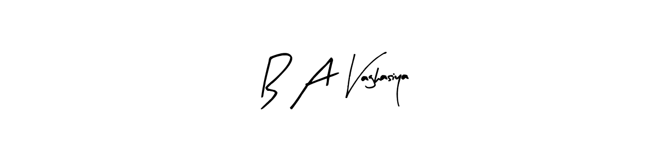 How to Draw B A Vaghasiya signature style? Arty Signature is a latest design signature styles for name B A Vaghasiya. B A Vaghasiya signature style 8 images and pictures png