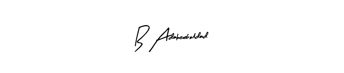 The best way (Arty Signature) to make a short signature is to pick only two or three words in your name. The name B Adakerboldad include a total of six letters. For converting this name. B Adakerboldad signature style 8 images and pictures png