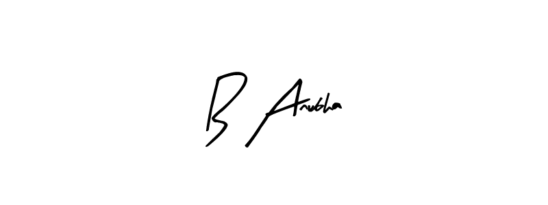 B Anubha stylish signature style. Best Handwritten Sign (Arty Signature) for my name. Handwritten Signature Collection Ideas for my name B Anubha. B Anubha signature style 8 images and pictures png