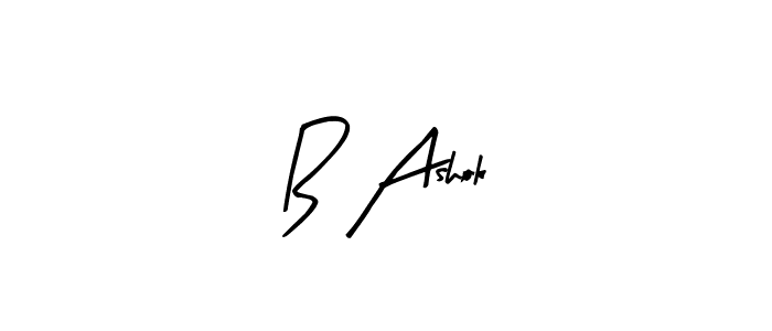 Design your own signature with our free online signature maker. With this signature software, you can create a handwritten (Arty Signature) signature for name B Ashok. B Ashok signature style 8 images and pictures png