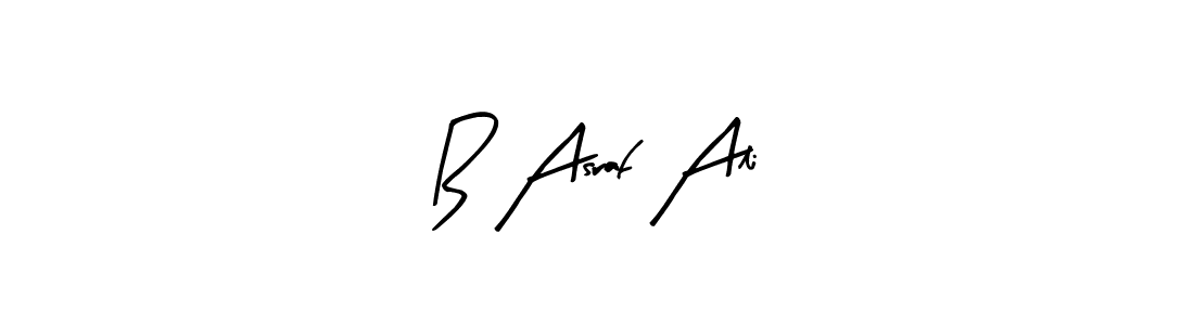 Arty Signature is a professional signature style that is perfect for those who want to add a touch of class to their signature. It is also a great choice for those who want to make their signature more unique. Get B Asraf Ali name to fancy signature for free. B Asraf Ali signature style 8 images and pictures png