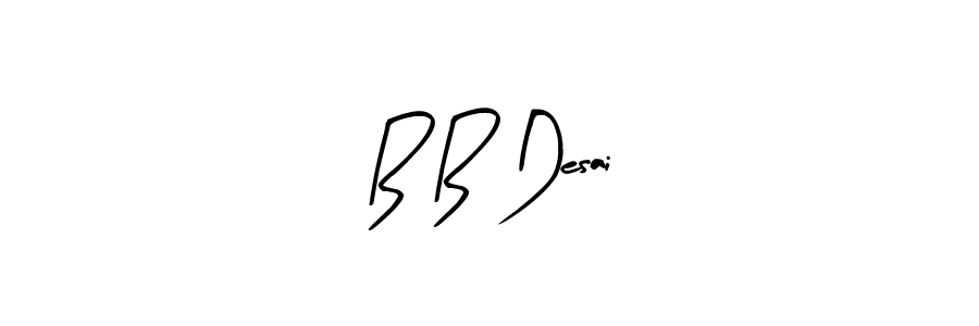 Arty Signature is a professional signature style that is perfect for those who want to add a touch of class to their signature. It is also a great choice for those who want to make their signature more unique. Get B B Desai name to fancy signature for free. B B Desai signature style 8 images and pictures png
