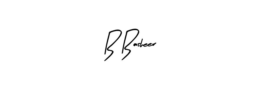 How to make B Basheer signature? Arty Signature is a professional autograph style. Create handwritten signature for B Basheer name. B Basheer signature style 8 images and pictures png