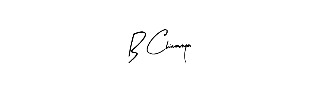 Similarly Arty Signature is the best handwritten signature design. Signature creator online .You can use it as an online autograph creator for name B Chimariya. B Chimariya signature style 8 images and pictures png