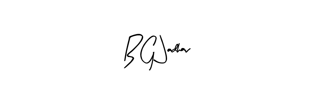 How to make B G Jadhav signature? Arty Signature is a professional autograph style. Create handwritten signature for B G Jadhav name. B G Jadhav signature style 8 images and pictures png