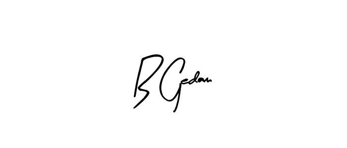 Make a beautiful signature design for name B Gedam. With this signature (Arty Signature) style, you can create a handwritten signature for free. B Gedam signature style 8 images and pictures png