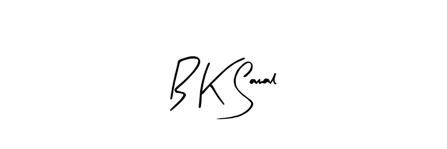 Create a beautiful signature design for name B K Samal. With this signature (Arty Signature) fonts, you can make a handwritten signature for free. B K Samal signature style 8 images and pictures png