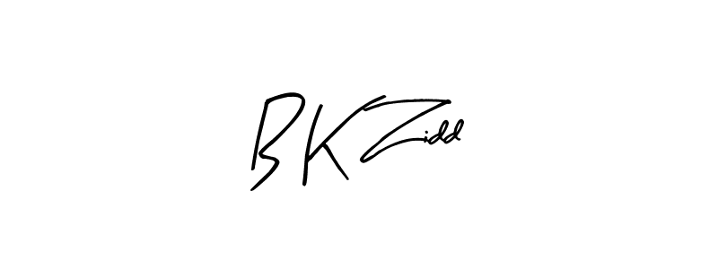 Arty Signature is a professional signature style that is perfect for those who want to add a touch of class to their signature. It is also a great choice for those who want to make their signature more unique. Get B K Zidd name to fancy signature for free. B K Zidd signature style 8 images and pictures png