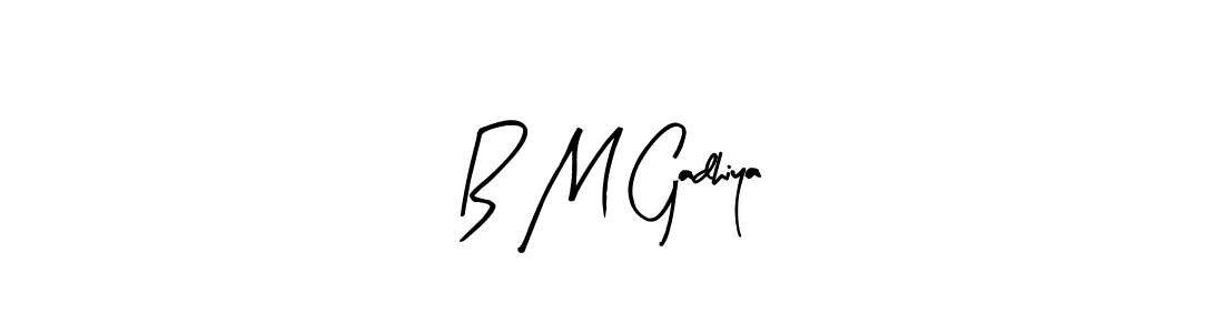 Similarly Arty Signature is the best handwritten signature design. Signature creator online .You can use it as an online autograph creator for name B M Gadhiya. B M Gadhiya signature style 8 images and pictures png