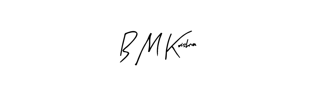 The best way (Arty Signature) to make a short signature is to pick only two or three words in your name. The name B M Krishna include a total of six letters. For converting this name. B M Krishna signature style 8 images and pictures png