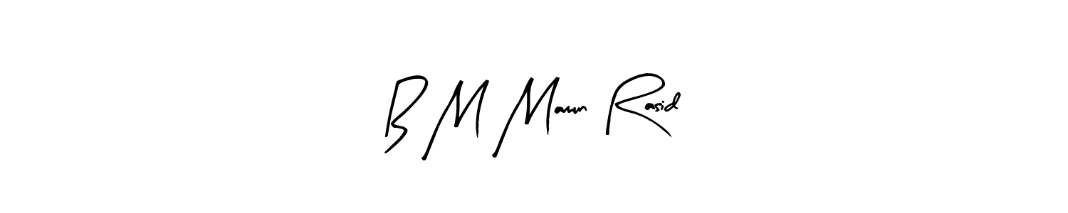 Arty Signature is a professional signature style that is perfect for those who want to add a touch of class to their signature. It is also a great choice for those who want to make their signature more unique. Get B M Mamun Rasid name to fancy signature for free. B M Mamun Rasid signature style 8 images and pictures png