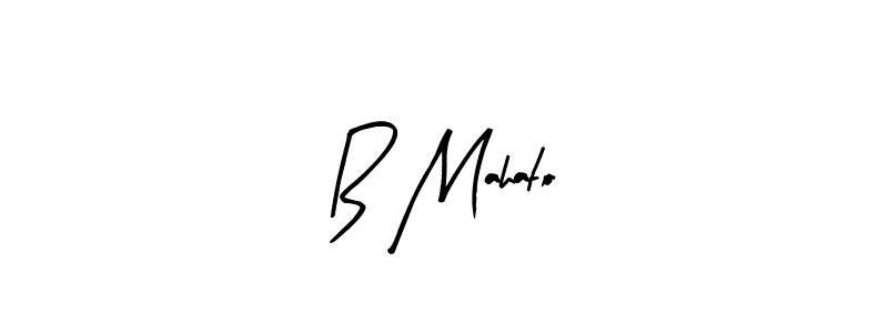 How to make B Mahato name signature. Use Arty Signature style for creating short signs online. This is the latest handwritten sign. B Mahato signature style 8 images and pictures png