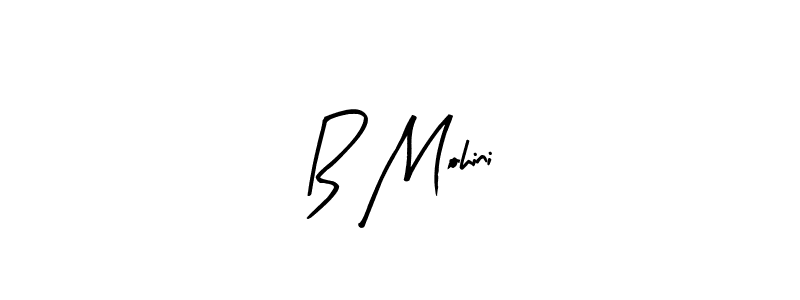 Create a beautiful signature design for name B Mohini. With this signature (Arty Signature) fonts, you can make a handwritten signature for free. B Mohini signature style 8 images and pictures png
