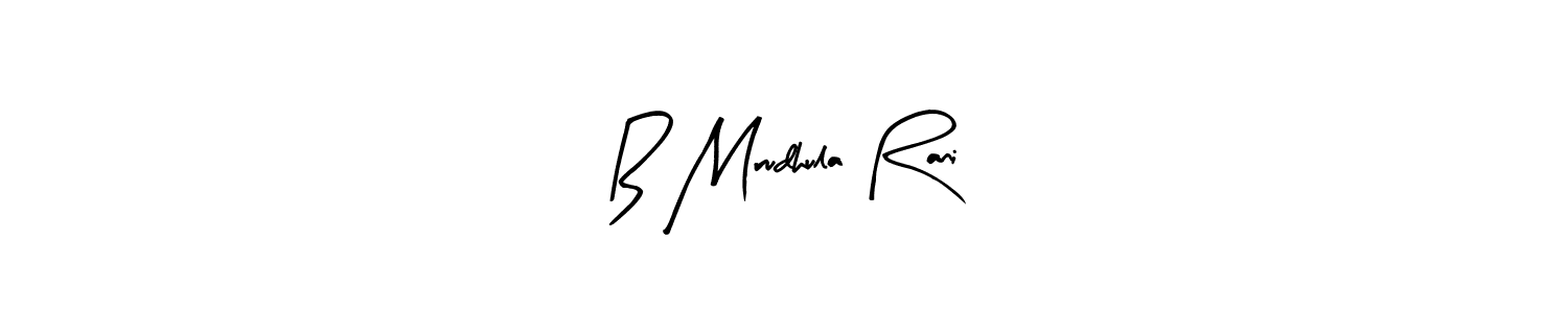 Also we have B Mrudhula Rani name is the best signature style. Create professional handwritten signature collection using Arty Signature autograph style. B Mrudhula Rani signature style 8 images and pictures png