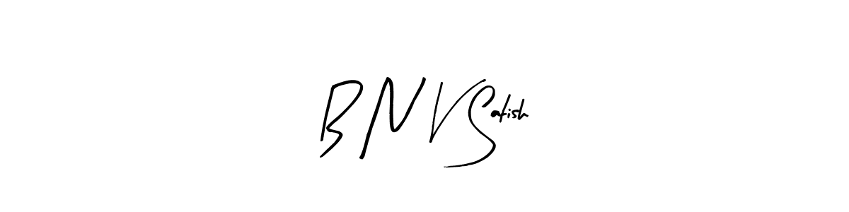 How to Draw B N V Satish signature style? Arty Signature is a latest design signature styles for name B N V Satish. B N V Satish signature style 8 images and pictures png