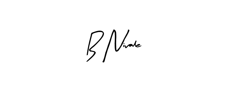 The best way (Arty Signature) to make a short signature is to pick only two or three words in your name. The name B Nivale include a total of six letters. For converting this name. B Nivale signature style 8 images and pictures png